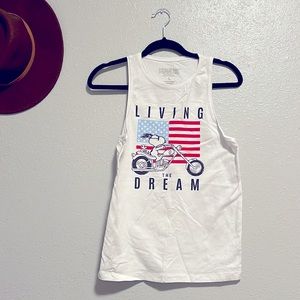 White snoopy tank top